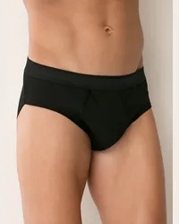 Zimmerli Slip aus reiner Baumwolle Schwarz