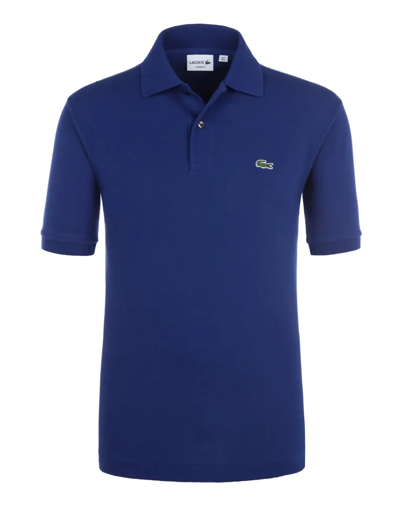 Lacoste Piqué-Poloshirt L1212 mit kleinem Krokodil-Aufnäher, Classic Fit in Mittelblau