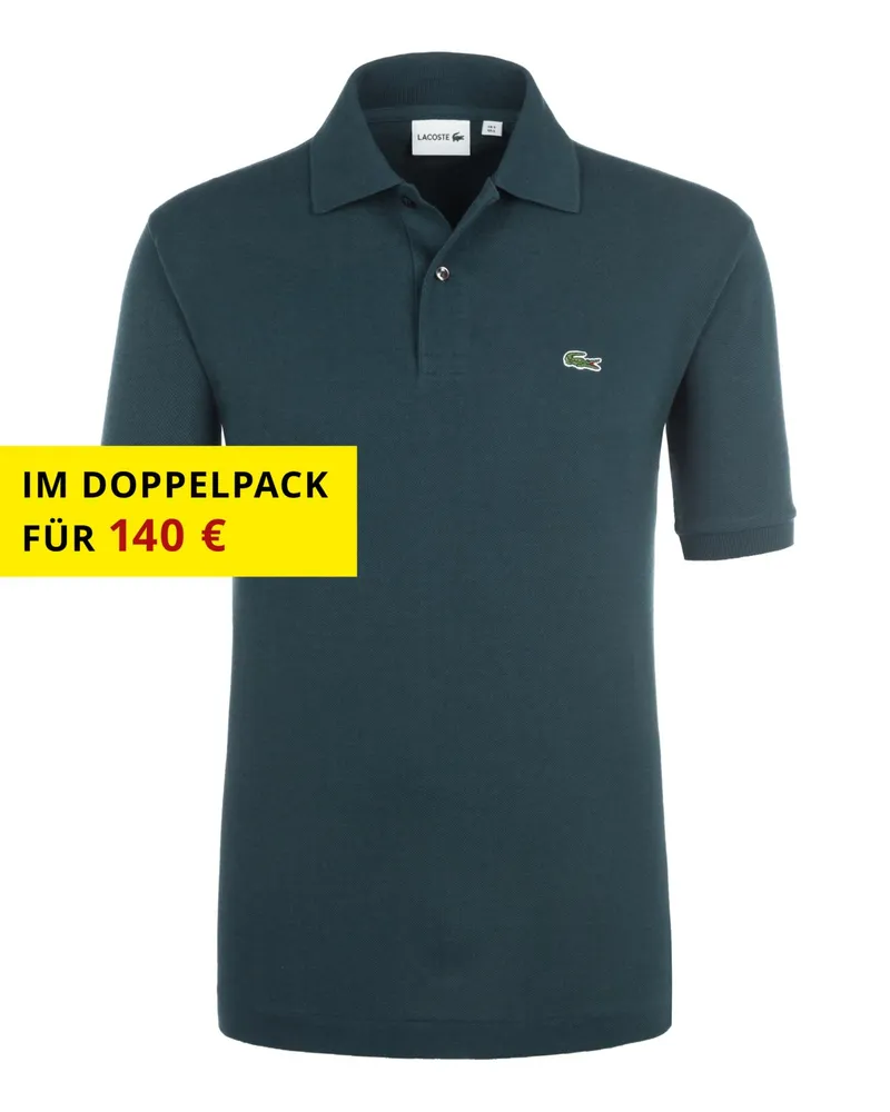 Lacoste Piqué-Poloshirt Classic Fit L1212, mit kleinem Krokodil-Aufnäher in Mittelblau