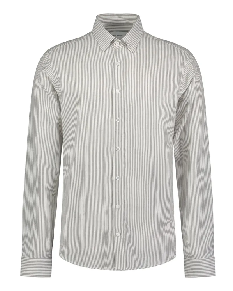 Roy Robson Oxfordhemd aus Baumwolle mit Streifenmuster, Regular Fit in Braun