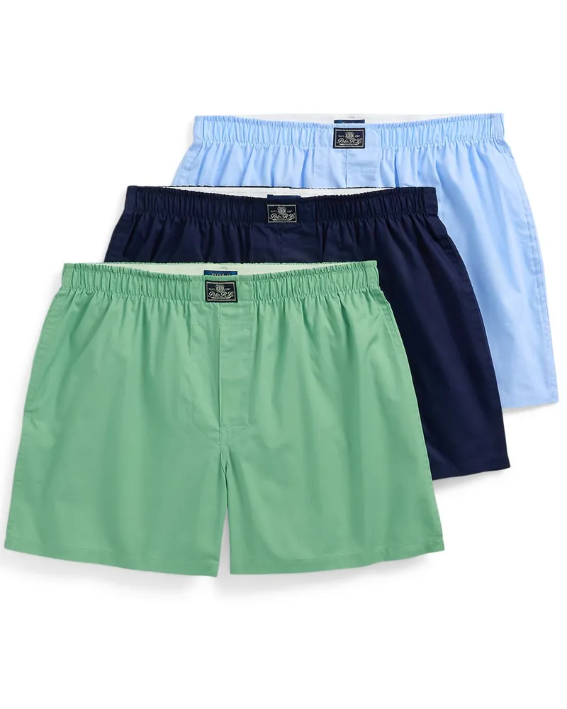 Ralph Lauren 3er Pack Boxershorts aus Baumwolle mit Label-Aufnäher Ohne