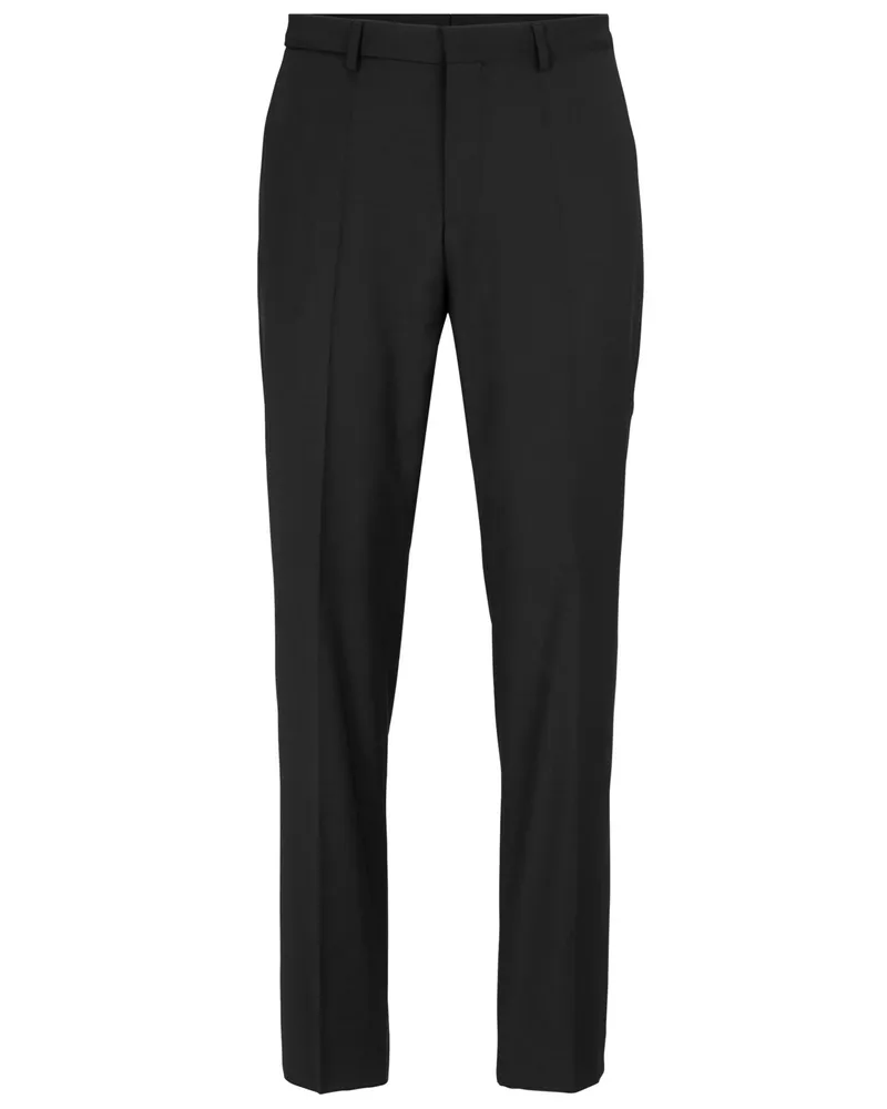HUGO BOSS Anzughose mit 4-Way-Stretch, Regular Fit in Schwarz