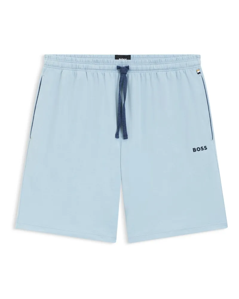 HUGO BOSS Softe Homewear-Shorts aus einem Baumwolljersey in Hellblau
