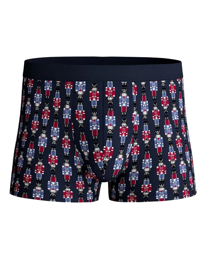 Calida Boxer-Trunks aus Baumwolljersey mit Nussknacker-Motiven in Blau