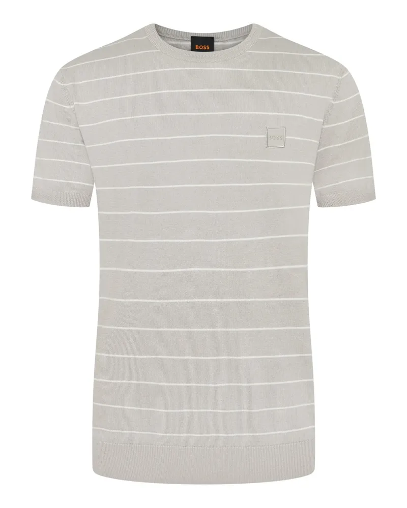 HUGO BOSS T-Shirt aus Baumwollmischung mit Nadelstreifen in Grün