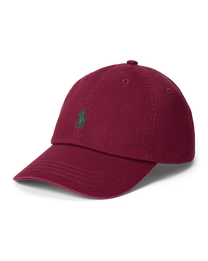 Ralph Lauren Cap aus Baumwolle mit Logo-Stickerei in Bordeaux