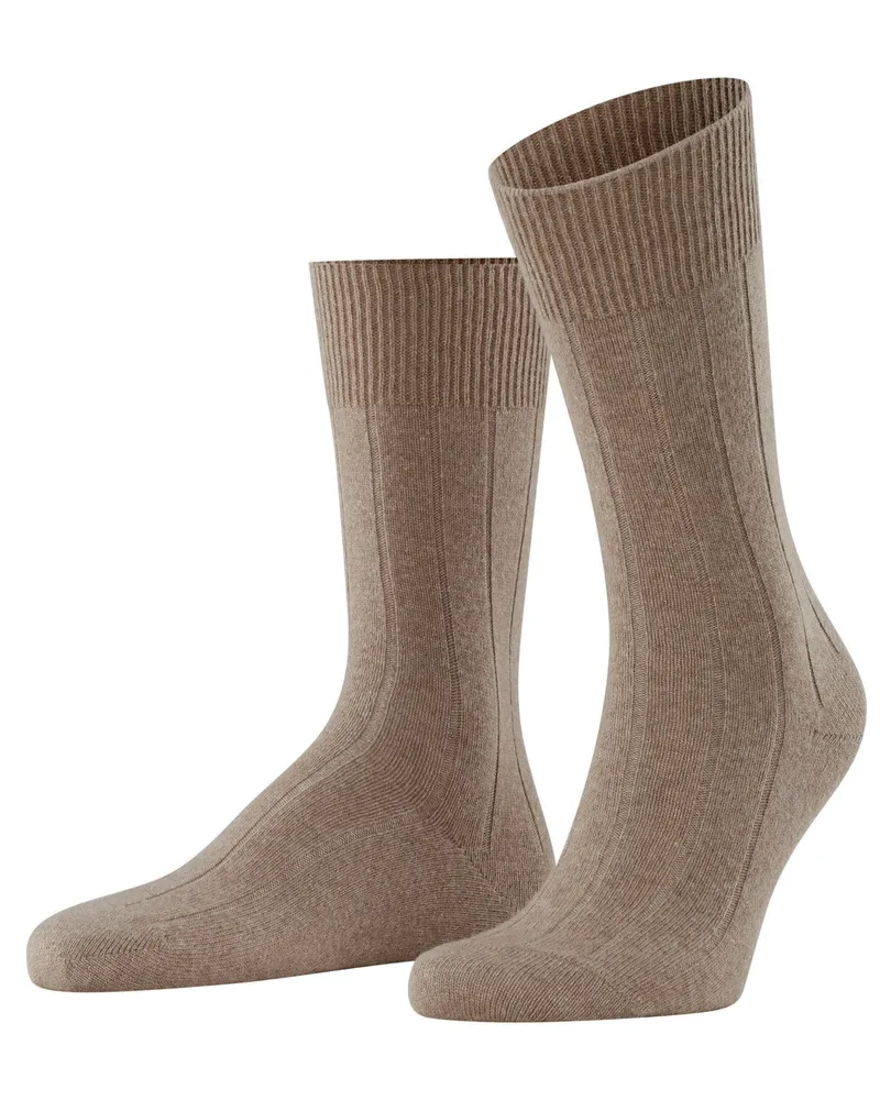 Falke Wadenhohe Socken aus Merino-Kaschmir-Mix im Rippstrick in Braun