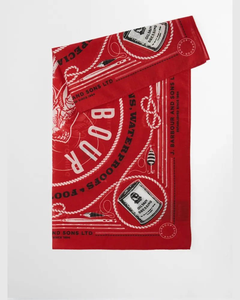 Barbour Bandana aus Baumwolle mit Archiv-Design in Rot