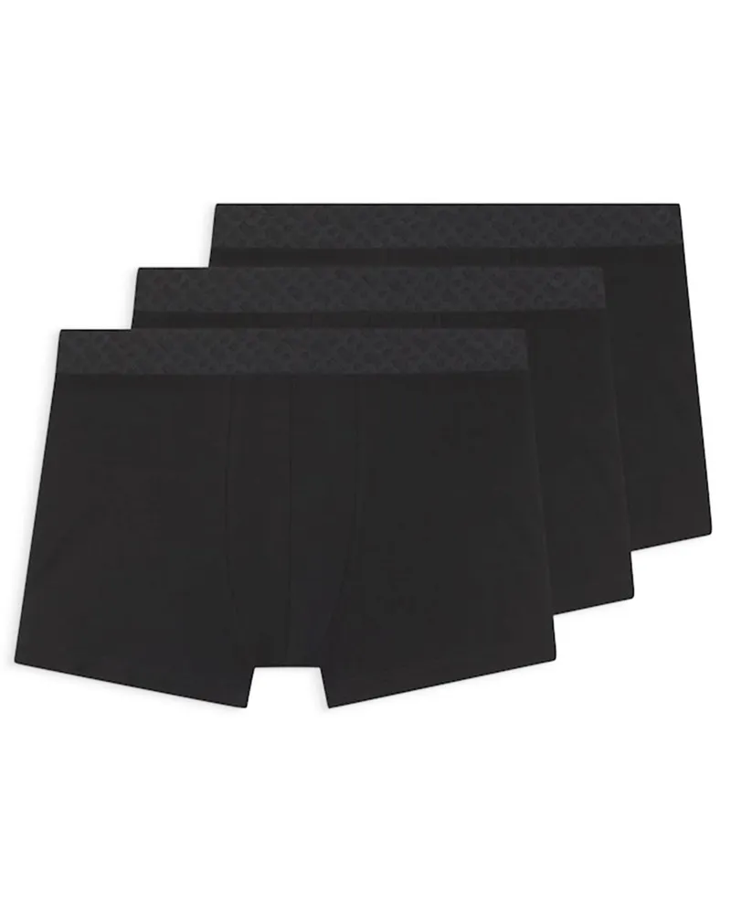 HUGO BOSS 3er Pack Boxer Trunks mit Labelbund in Schwarz