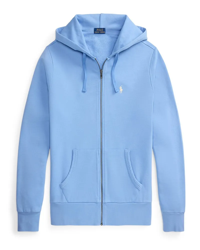 Ralph Lauren Sweatjacke mit Kapuze und kleiner Pony-Stickerei in Hellblau