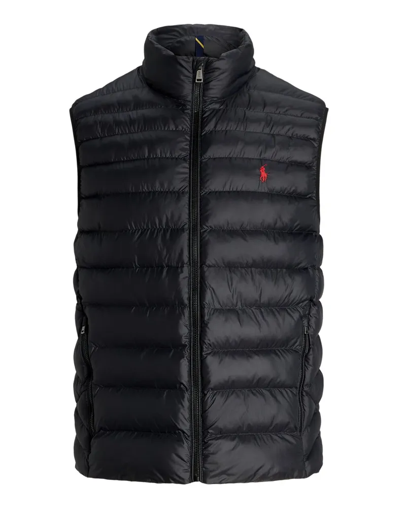Ralph Lauren Steppweste mit Logo-Aufnäher in Schwarz