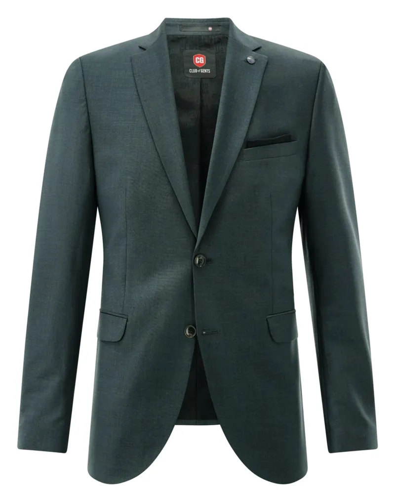 CG Festliches Anzugsakko aus einem Schurwoll-Stretch-Mix, Slim Fit in Dunkelgrün