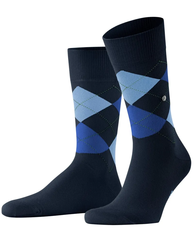 Burlington Wadenhohe Socken King mit Bio-Baumwolle in Marine
