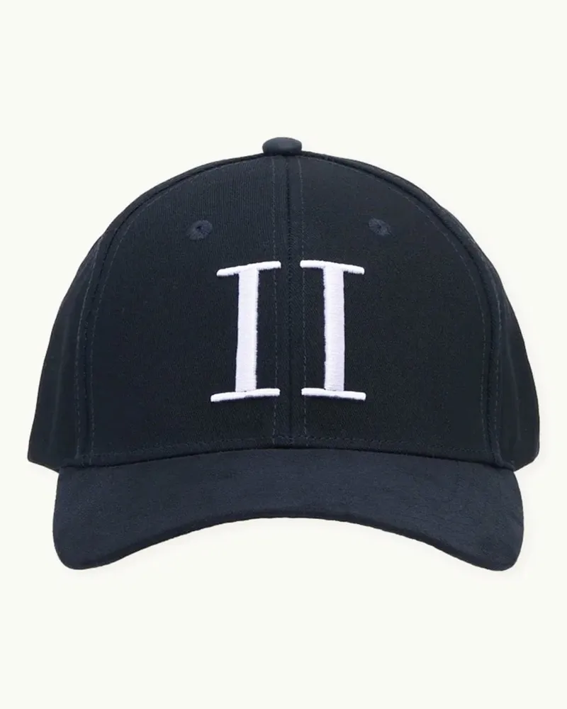 LES DEUX Baseball-Cap mit Label-Stickereien in Marine