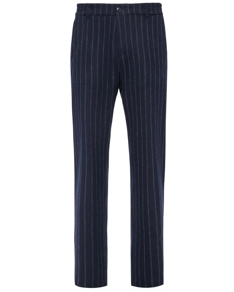 Drykorn Wollhose mit Stretchanteil und Nadelstreifen in Marine