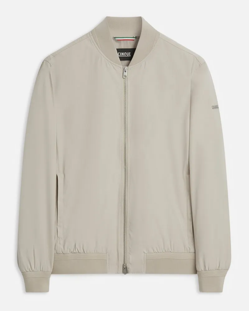 cinque Wasserabweisender Blouson mit Label-Aufnäher am Ärmel, Regular Fit in Beige