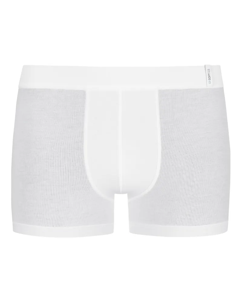 Schiesser Unifarbener Trunk mit überzogenem Soft-Bund in Weiß