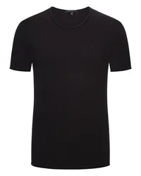 Drykorn T-Shirt aus Baumwolle mit Rollkante Schwarz