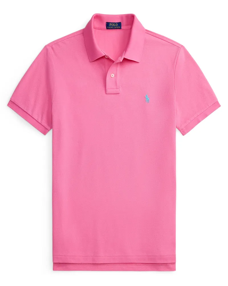 Ralph Lauren Piqué-Poloshirt aus Baumwolle mit Logo-Stickerei, Slim Fit in Pink