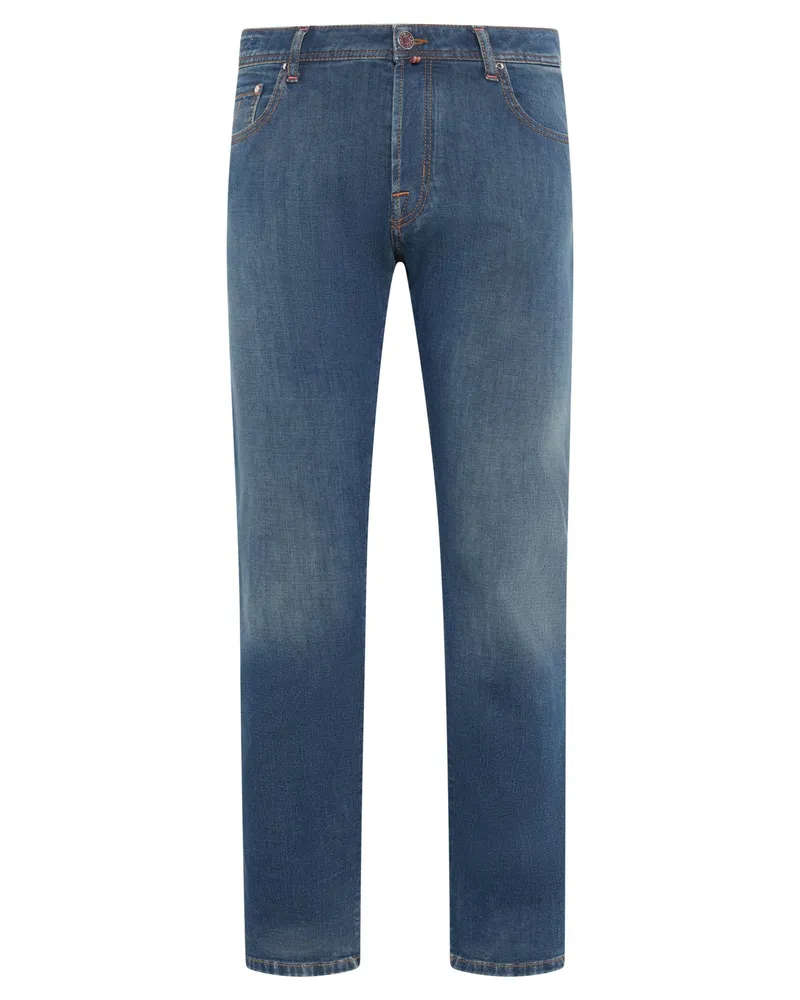 Jacob Cohën Softe Stretch-Jeans Bard mit dezenter Waschung, Slim in Graublau