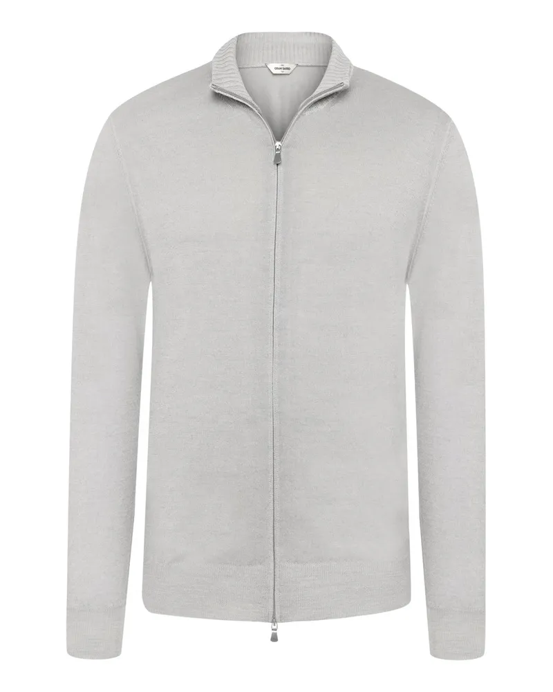 Gran Sasso Leichte Strickjacke aus weicher Merinowolle in Sand