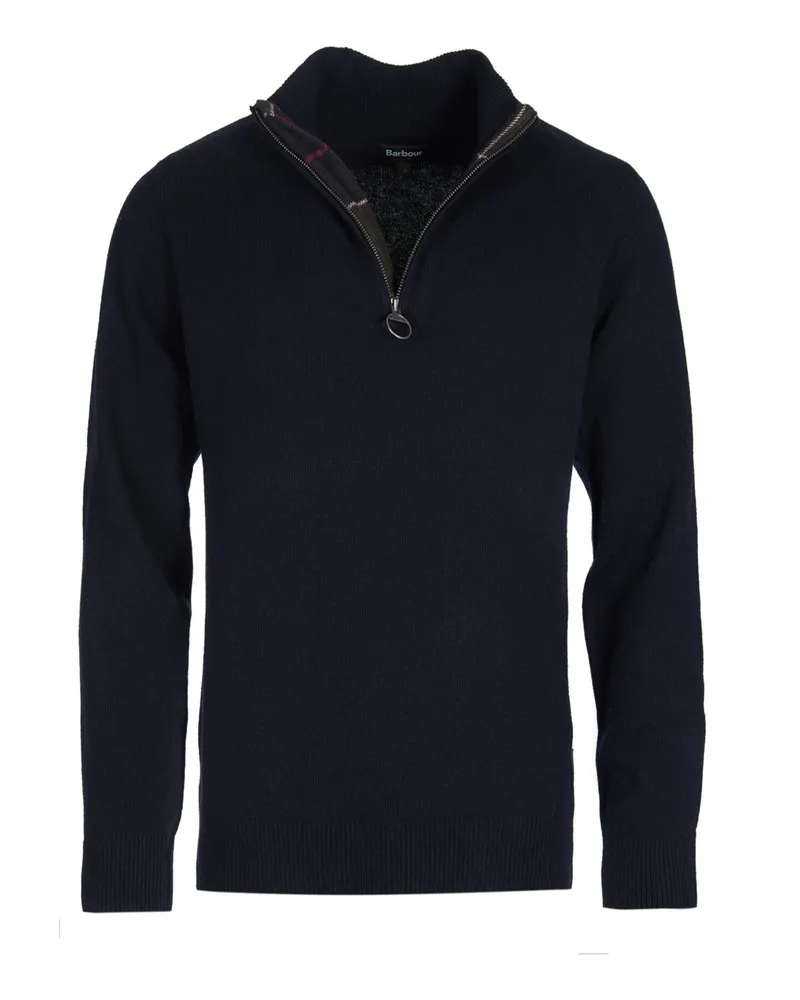Barbour Softer Troyer Holden aus Lammwolle mit Streifenakzenten in Marine