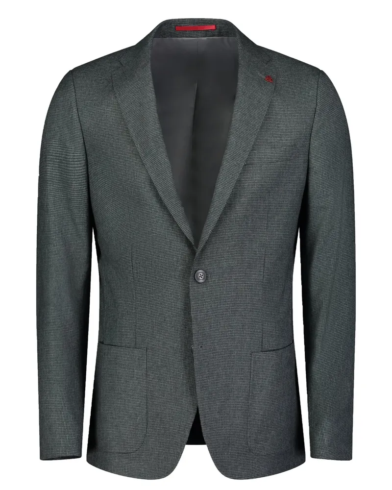 Roy Robson Einreihies Sakko mit Stretchanteil und Silk-Touch, Slim Fit in Grün
