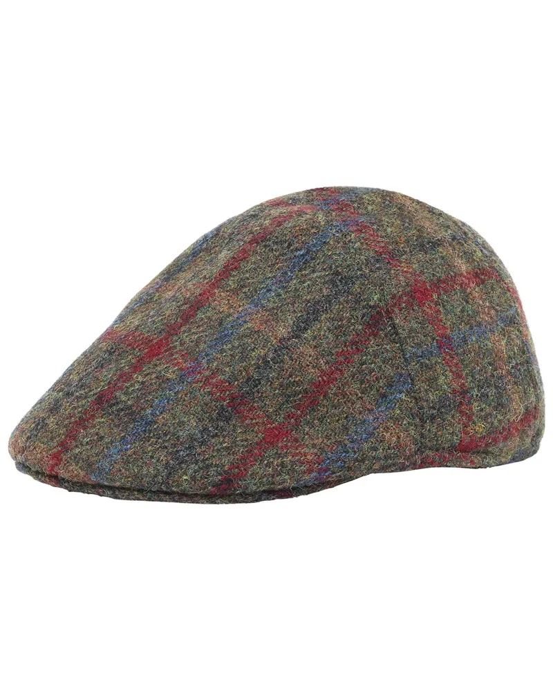 Wellington of Bilmore Harris-Tweed Schiebermütze Henry aus Schurwolle in Oliv