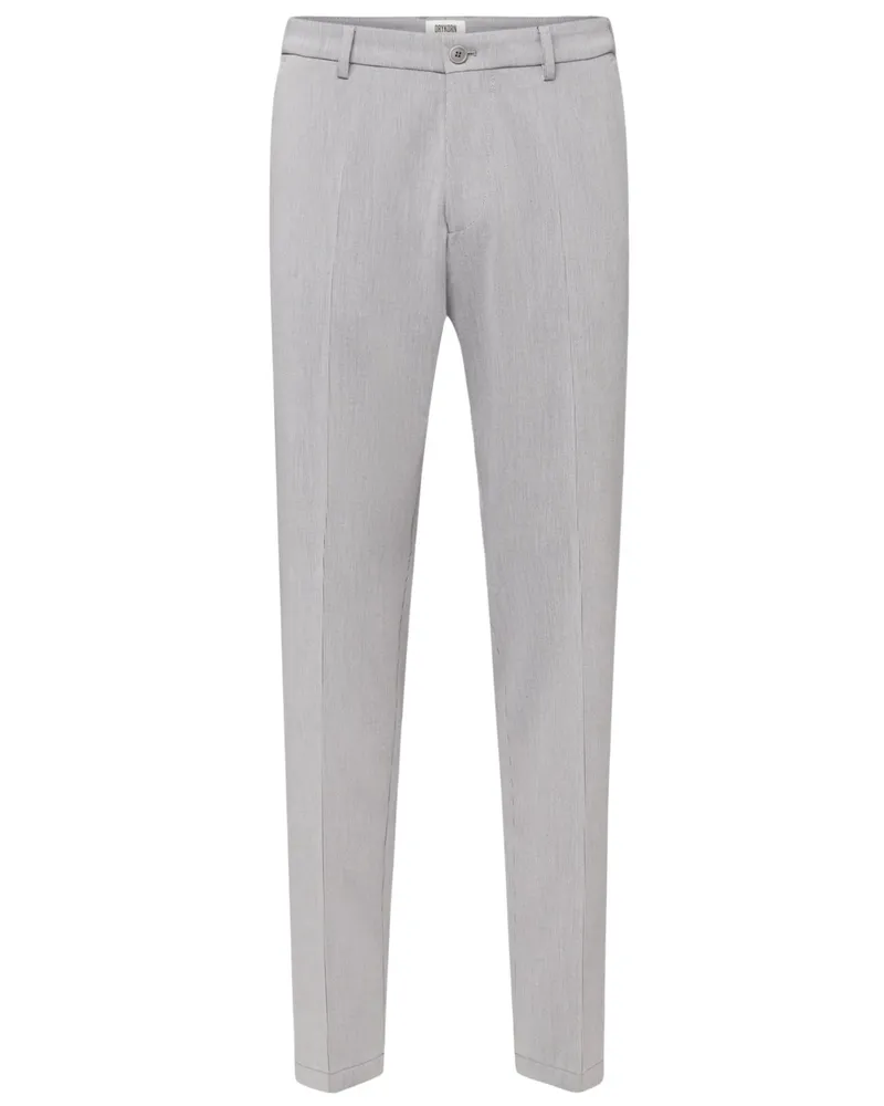Drykorn Chino mit Stretchanteil und feinem Streifenmuster, Regular Fit in Grau