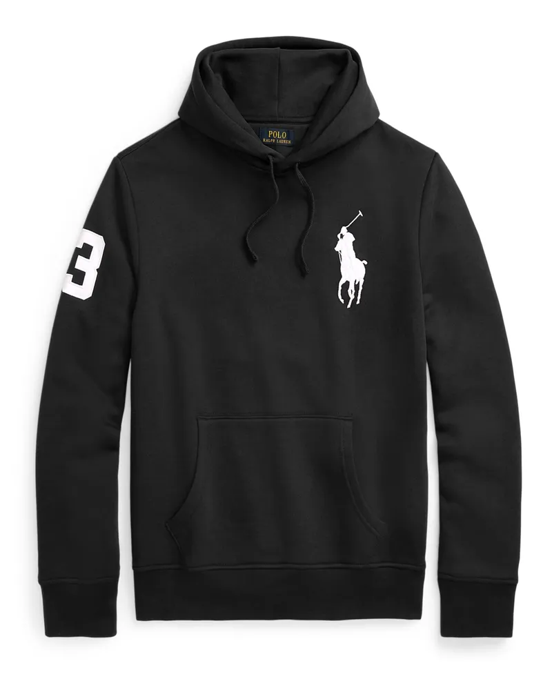 Ralph Lauren Hoodie aus Baumwoll-Mix mit gesticktem Logo in Schwarz