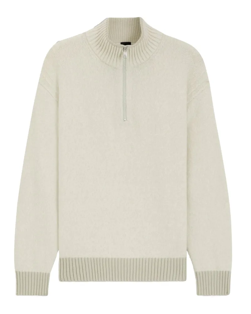 HUGO BOSS Strick-Troyer aus einem Wollgemisch in Natur