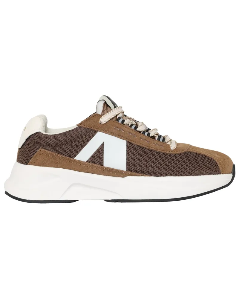 ARKK Copenhagen Ultraleichter Runner Sneaker City Free mit Wildleder-Overlays in Braun