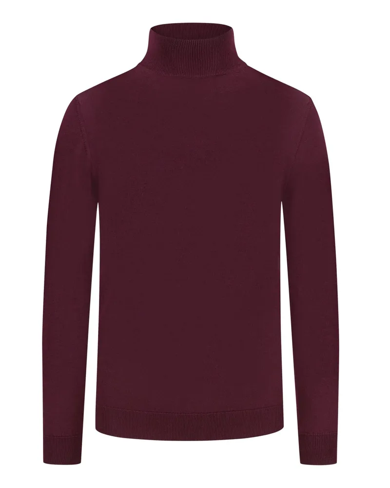 Daniele Fiesoli Pullover aus Merinwolle und Turtleneck in Bordeaux