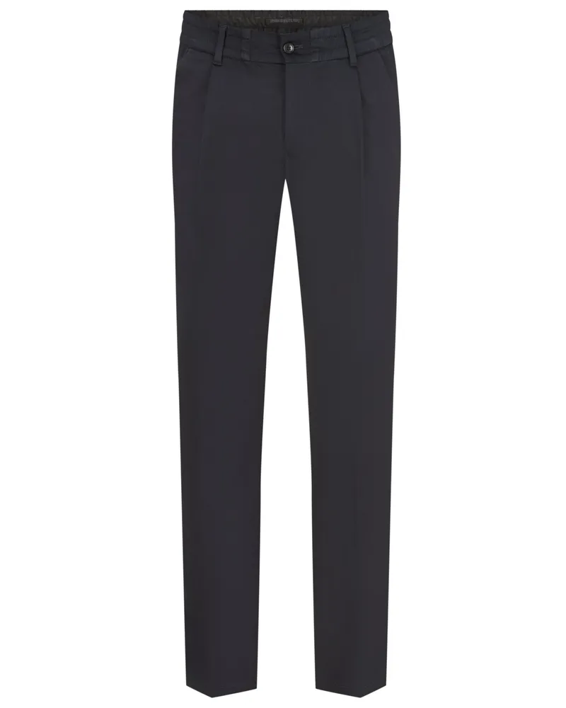 Drykorn Chino mit Bundfalte und Stretchanteil in Marine