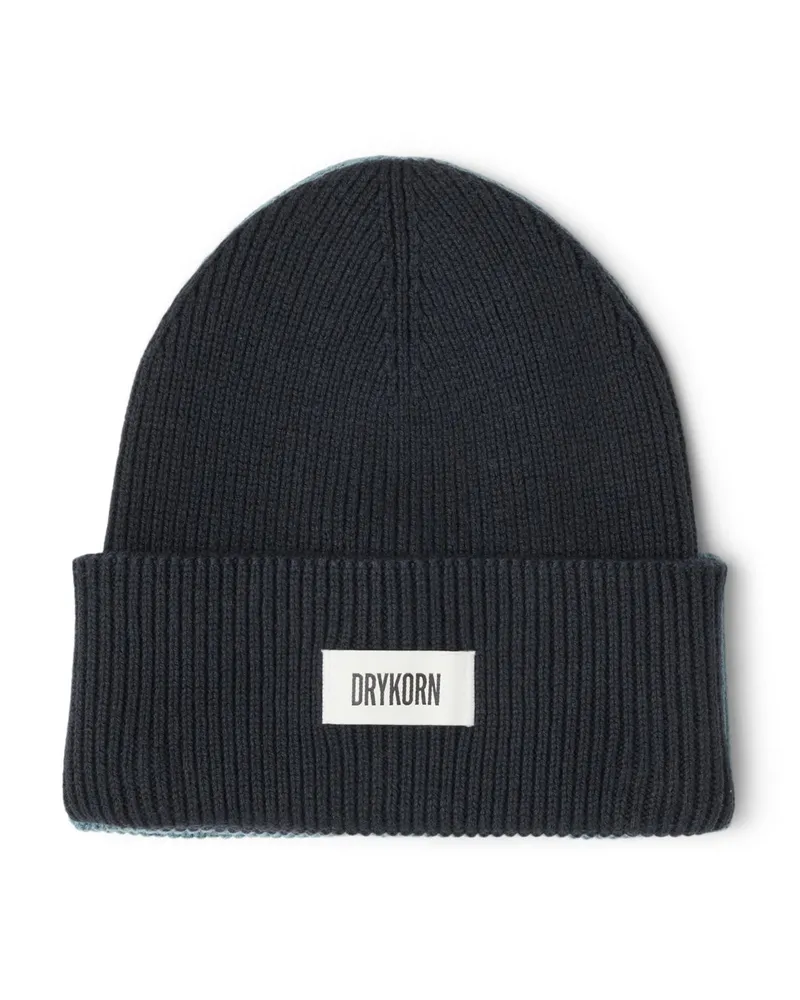 Drykorn Strickmütze aus einem soften Baumwollgemisch in Schwarz