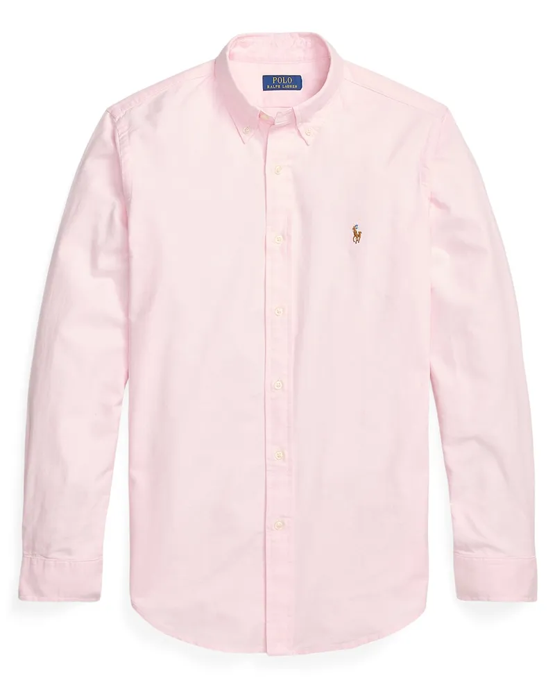 Ralph Lauren Oxfordhemd mit Logo-Stickerei, Custom Fit in Pink