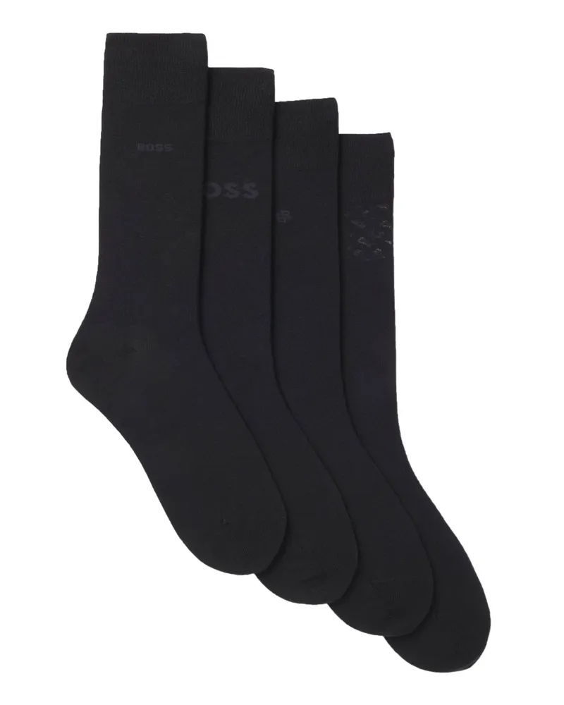 HUGO BOSS 4er-Pack Socken aus einem Baumwollgemisch, X-Mas in Schwarz