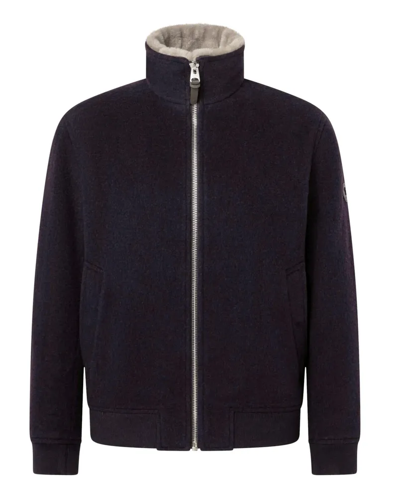 JOOP! Bomberjacke aus einem Woll-Mix mit Kaschmir-Anteil, Regular Fit in Marine