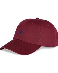 Ralph Lauren Cap aus Baumwolle mit Poloreiter-Stickerei Bordeaux