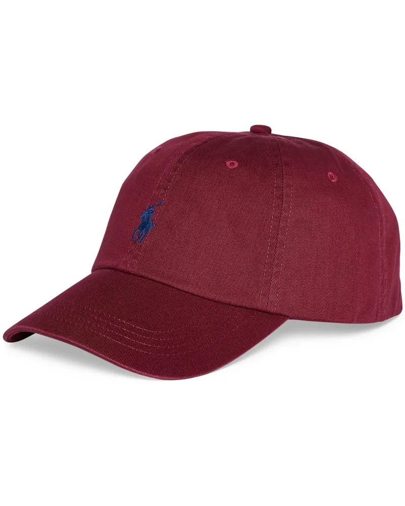 Ralph Lauren Cap aus Baumwolle mit Poloreiter-Stickerei Bordeaux