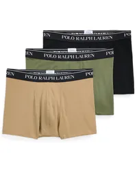 Ralph Lauren 3er Pack Boxer-Trunks mit Label-Bund Beige