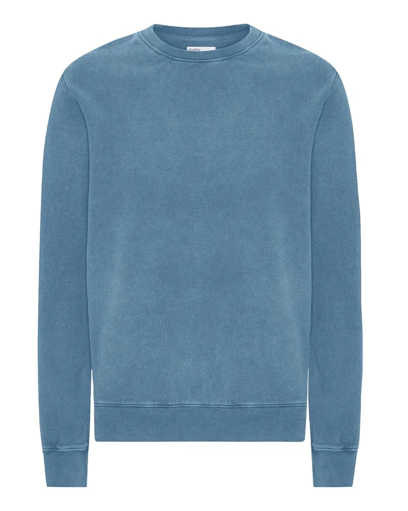COLORFUL STANDARD Sweatshirt aus Bio-Baumwolle im Washed-Look in Hellblau