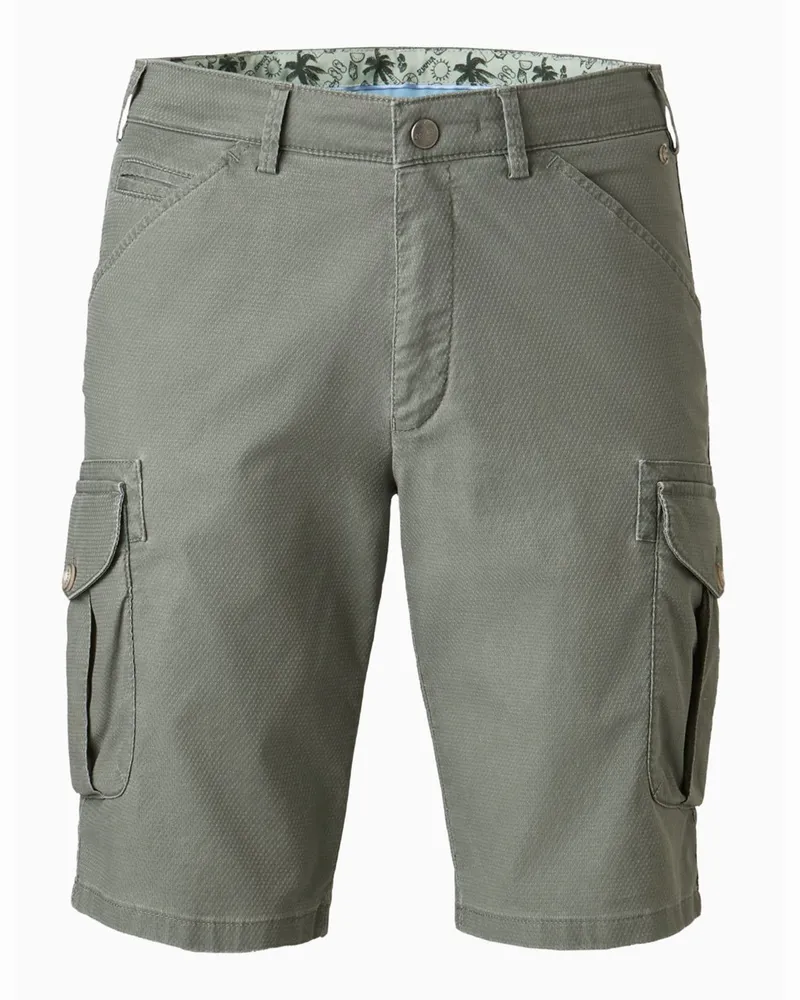 Meyer Hosen Cargoshorts Orlando mit Stretch und Struktur, Modern Fit in Oliv