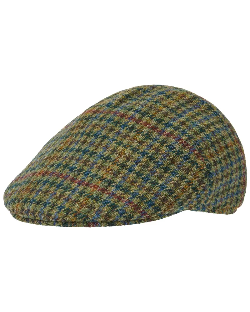 Wellington of Bilmore Harris-Tweed Schiebermütze Henry aus Schurwolle in Grün