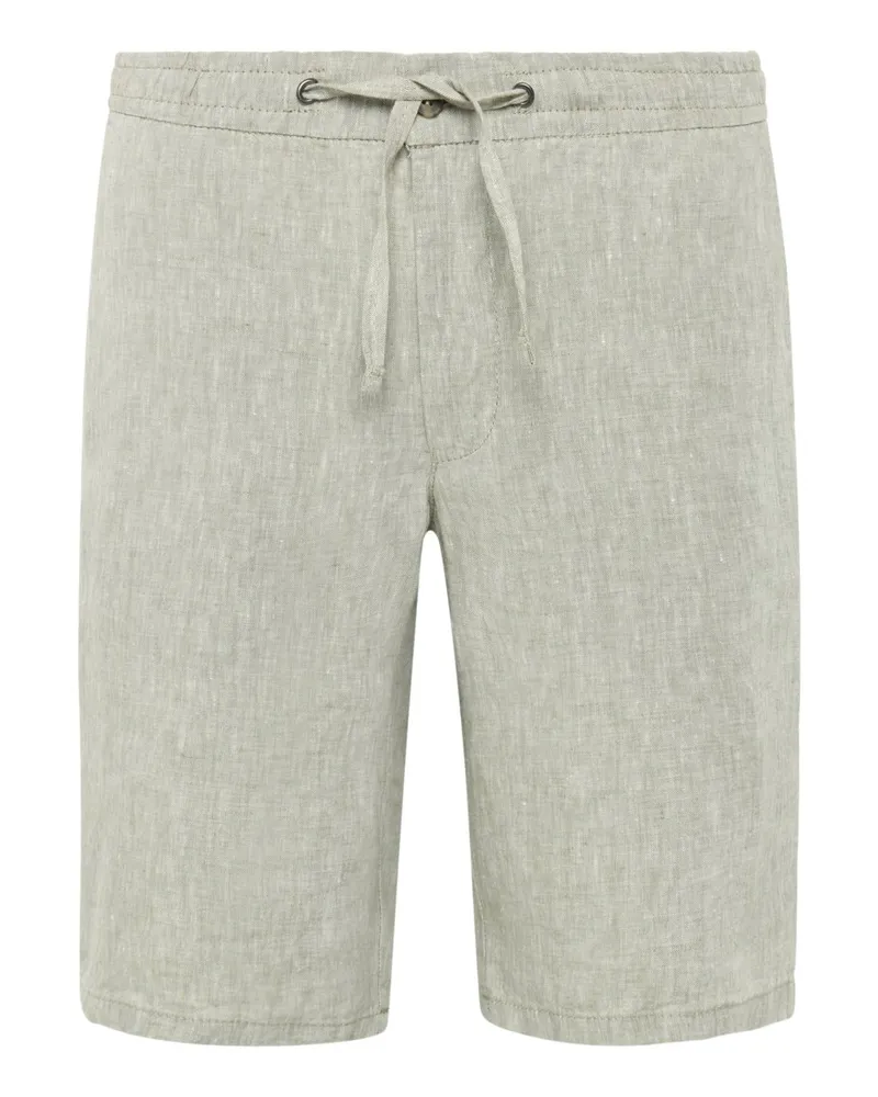 Tom Rusborg Sommerliche Leinenshorts mit Kordelzug in Grün