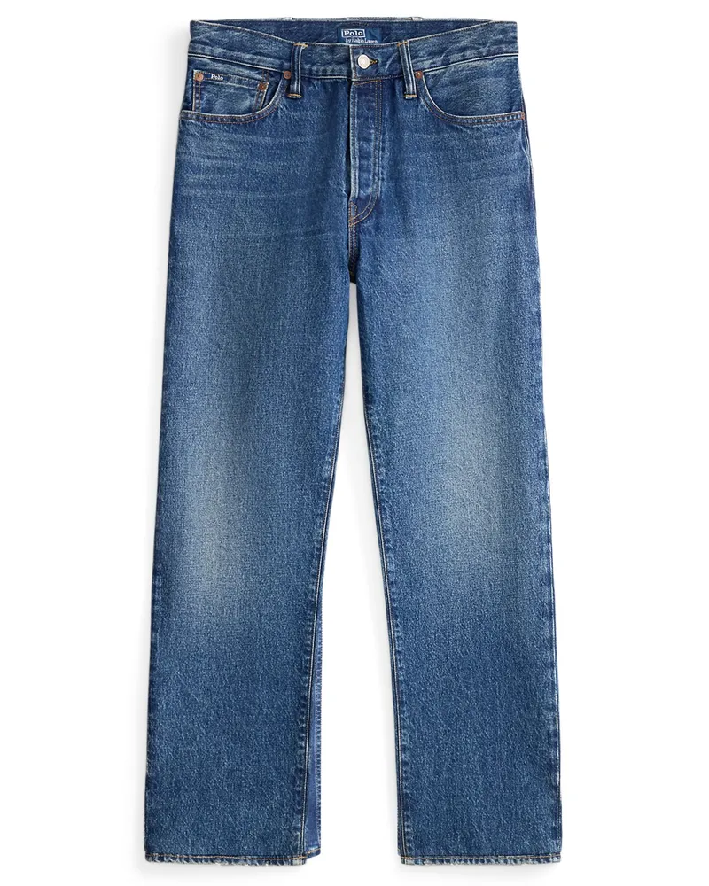 Ralph Lauren Jeans Heritage aus Baumwolle mit dezenter Waschung, Straight Fit in Denim