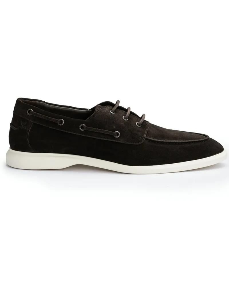 Lloyd Bootsschuhe Stride Deck aus Veloursleder mit Variofootbed in Dunkelbraun