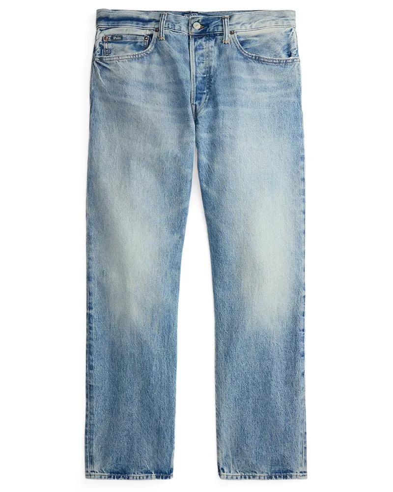 Ralph Lauren Locker fallende Jeans Vintage Classic in dezenter Used-Optik in Denim