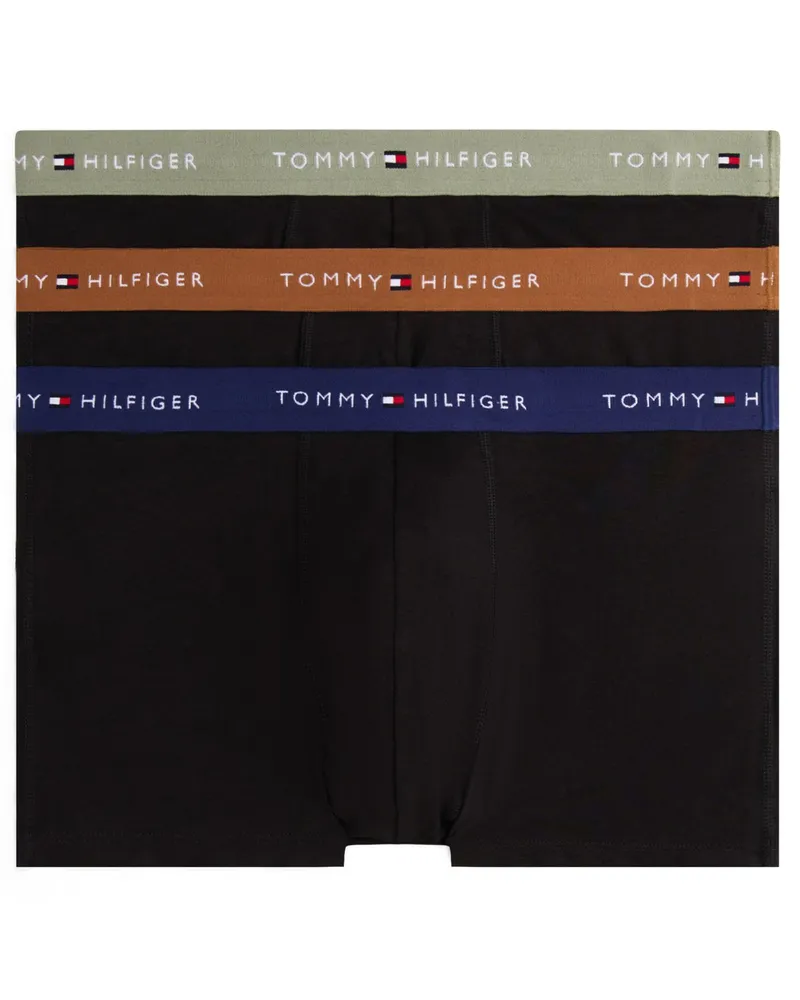 Tommy Hilfiger 3er Pack Trunks mit Stretchanteil und Labelbund in Schwarz