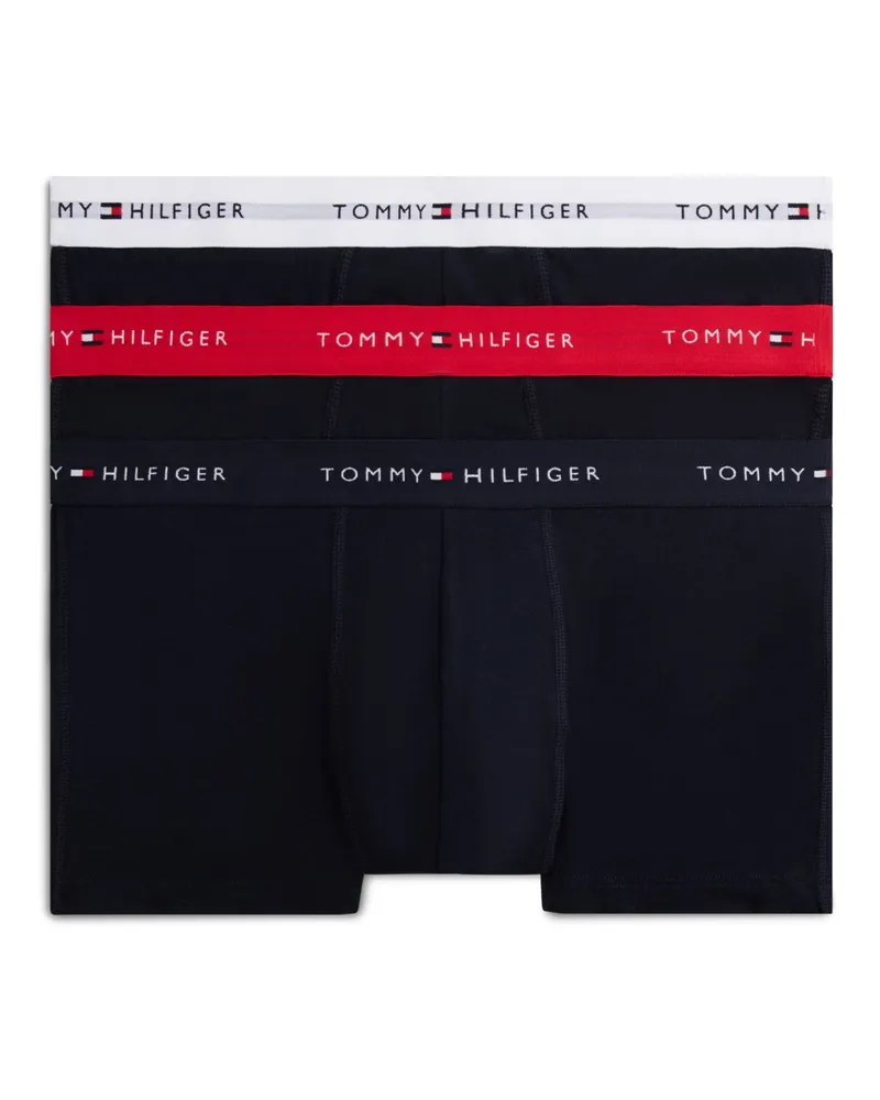 Tommy Hilfiger 3er Pack Boxer-Trunks mit Stretchanteil und Labelbund in Schwarz